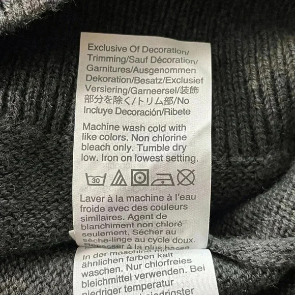 J Crew Women's Tie Bell Sleeve Pullover Sweater Gray Cotton Nylon Wool Sz S - Picture 5 of 8